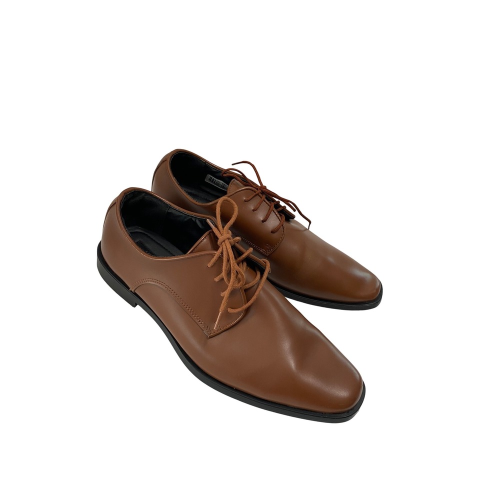 Joseph Abboud Derby Shoes Mens 9M Brown Excellent Plain Toe Lace Up